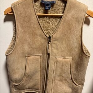 Vintage Ralph Lauren Genuine Tan Shearling Vest